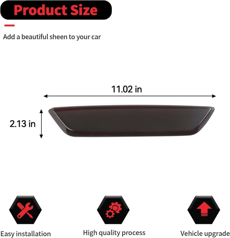 RT-TCZ Smoked Black Rear Fog Light Lamp Trim Cover Decoration Exterior Accessories for Ford Mustang 2018-2023 - Image 4